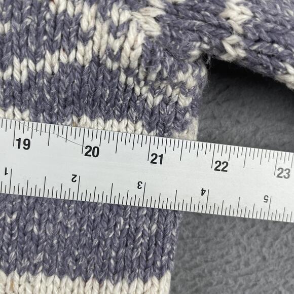 Vintage St Johns Bay Sweater Womens XL Beige Blue Fair Isle Button Cardigan 90s - Picture 8 of 9